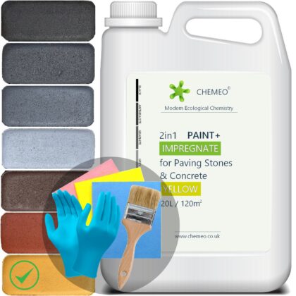 Paint for Concrete and Paving Stones 20 liters for 120m², 2in1 with Impregnation, 7 colors